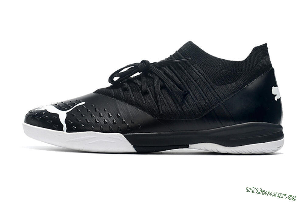Men's Puma Future Z 1.3 Teazer IC Indoor & Futsal Low-Tops Football Shoes - Black/White 0