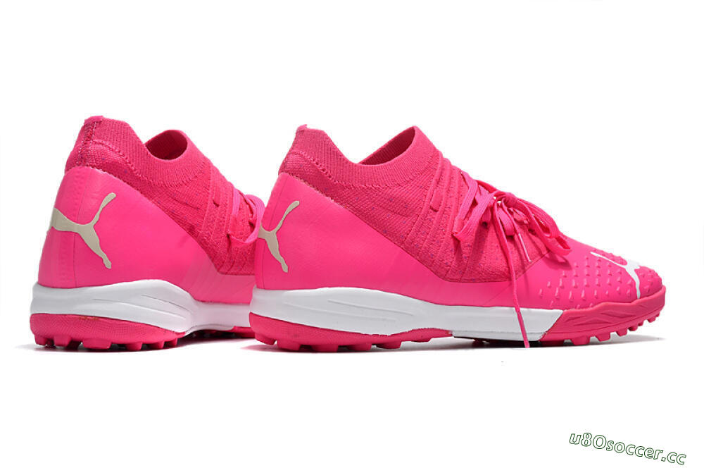 Men's Puma Future Z 1.3 Teazer TF Artificial Turf Low-Tops Football Shoes - Pink/White 6