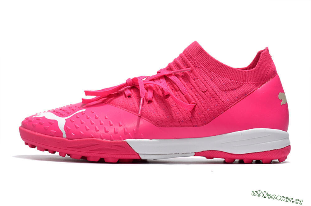 Men's Puma Future Z 1.3 Teazer TF Artificial Turf Low-Tops Football Shoes - Pink/White 0