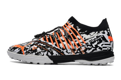 Men's Puma Future Z 1.3 Teazer TF Artificial Turf Low-Tops Football Shoes - White/Black/Orange