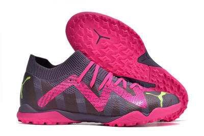 Men's Puma Future Ultimate TF Artificial Turf Low-Tops Football Shoes - Purple/Pink/Yellow