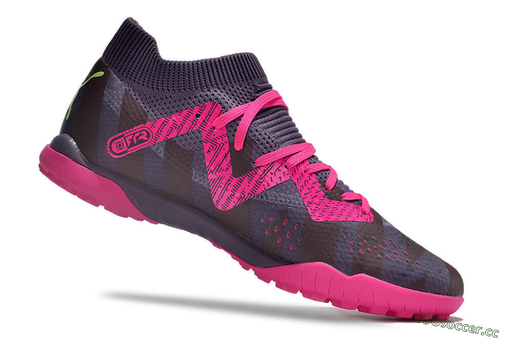 Men's Puma Future Ultimate TF Artificial Turf Low-Tops Football Shoes - Purple/Pink/Yellow 4