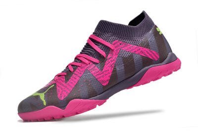 Men's Puma Future Ultimate TF Artificial Turf Low-Tops Football Shoes - Purple/Pink/Yellow