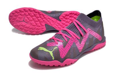 Men's Puma Future Ultimate TF Artificial Turf Low-Tops Football Shoes - Purple/Pink/Yellow