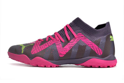 Men's Puma Future Ultimate TF Artificial Turf Low-Tops Football Shoes - Purple/Pink/Yellow