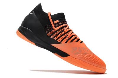 Men's Puma Future Z 1.3 Teazer IC Indoor & Futsal Low-Tops Football Shoes - Orange/Black/Silver