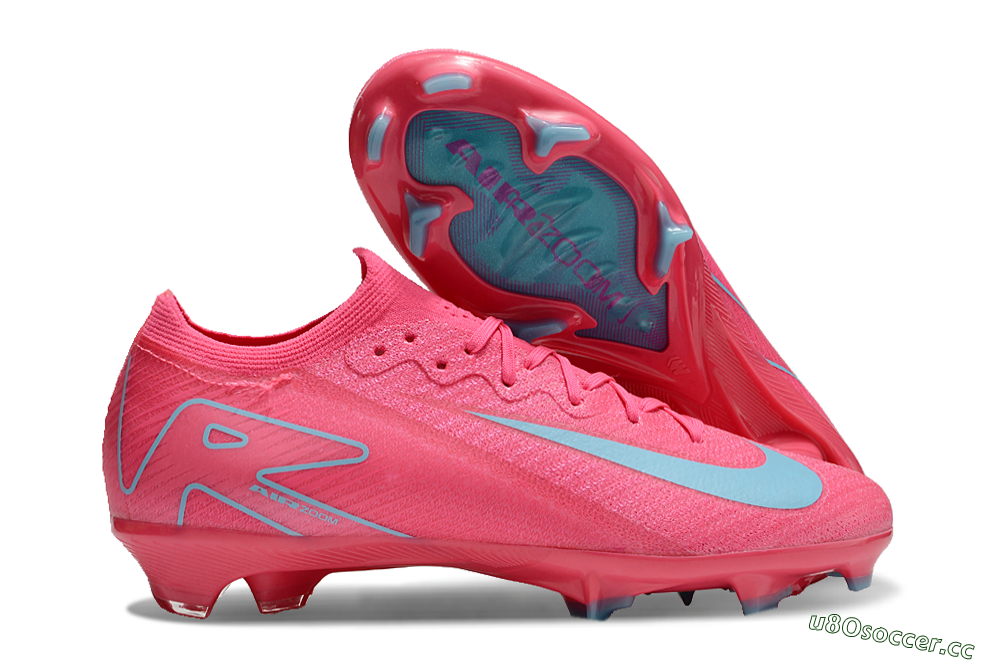 Unisex Nike Air Zoom Mercurial Vapor 16 Elite FG Firm Ground Low-Tops Football Boots - Red/Jade 2