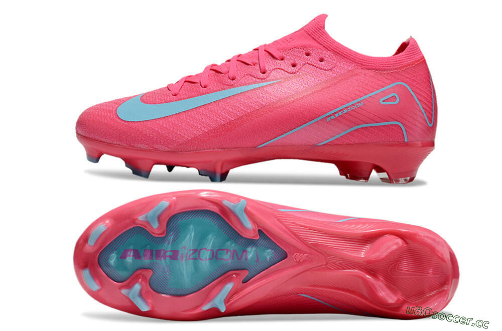 Unisex Nike Air Zoom Mercurial Vapor 16 Elite FG Firm Ground Low-Tops Football Boots - Red/Jade 1