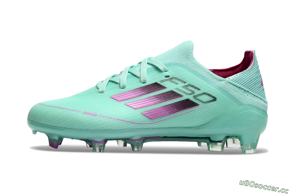 Kids Adidas F50 Elite FG Firm Ground Low-Tops Football Boots - Jade/Purple/Black 0