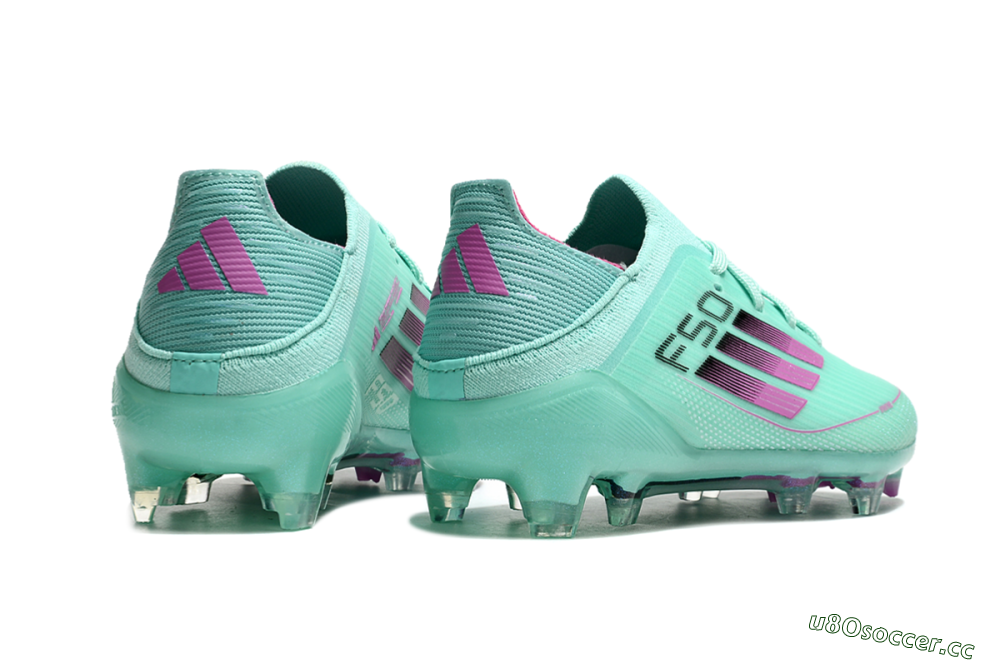 Kids Adidas F50 Elite FG Firm Ground Low-Tops Football Boots - Jade/Purple/Black 7