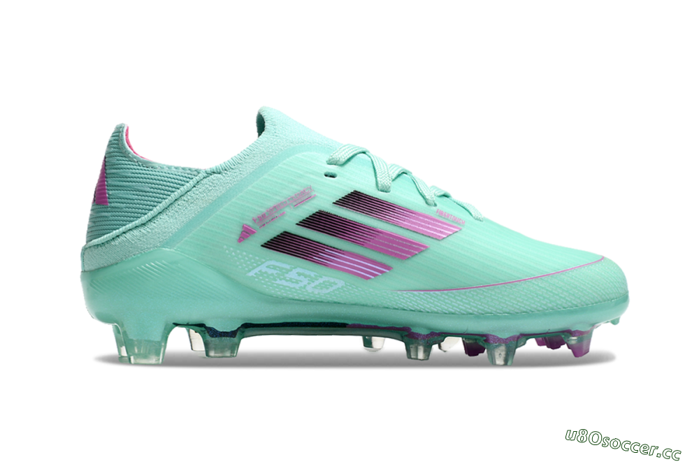 Kids Adidas F50 Elite FG Firm Ground Low-Tops Football Boots - Jade/Purple/Black 6