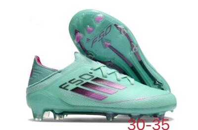 Kids Adidas F50 Elite FG Firm Ground Low-Tops Football Boots - Jade/Purple/Black