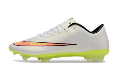 Men's Nike Mercurial Vapor 10 FG Firm Ground Low-Tops Football Boots - Beige/Red/Yellow