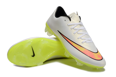 Men's Nike Mercurial Vapor 10 FG Firm Ground Low-Tops Football Boots - Beige/Red/Yellow