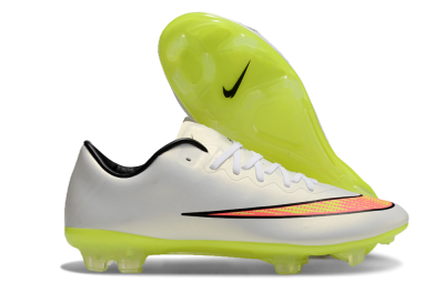 Men's Nike Mercurial Vapor 10 FG Firm Ground Low-Tops Football Boots - Beige/Red/Yellow