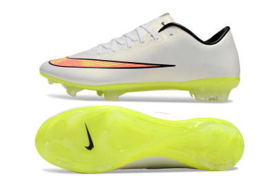 Men's Nike Mercurial Vapor 10 FG Firm Ground Low-Tops Football Boots - Beige/Red/Yellow