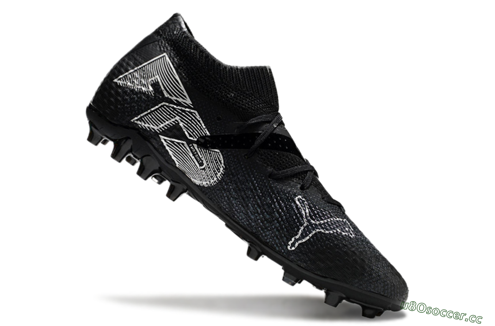 Men's Puma Future Ultimate MG Multi Ground Low-Tops Football Boots - Black/White 4