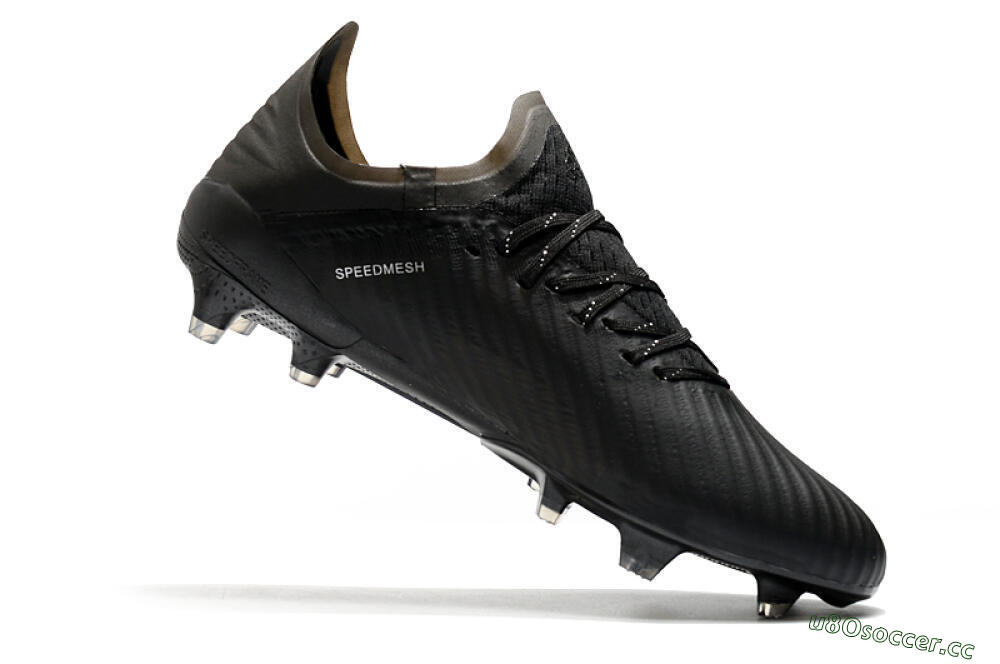 Unisex Adidas X 19.1 FG Firm Ground Low-Tops Football Boots - Black/White/Blue 4