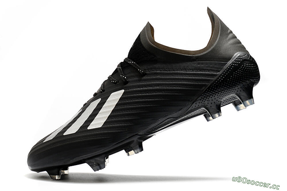 Unisex Adidas X 19.1 FG Firm Ground Low-Tops Football Boots - Black/White/Blue 5