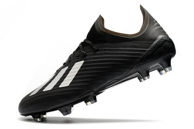 Unisex Adidas X 19.1 FG Firm Ground Low-Tops Football Boots - Black/White/Blue