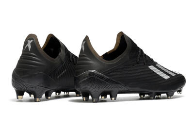 Unisex Adidas X 19.1 FG Firm Ground Low-Tops Football Boots - Black/White/Blue
