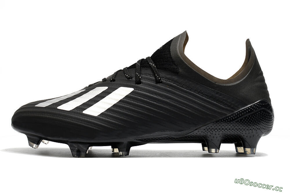 Unisex Adidas X 19.1 FG Firm Ground Low-Tops Football Boots - Black/White/Blue 0