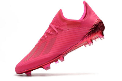 Unisex Adidas X 19.1 FG Firm Ground Low-Tops Football Boots - Pink/Red/Gold