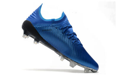 Unisex Adidas X 19.1 FG Firm Ground Low-Tops Football Boots - Blue/White/Black