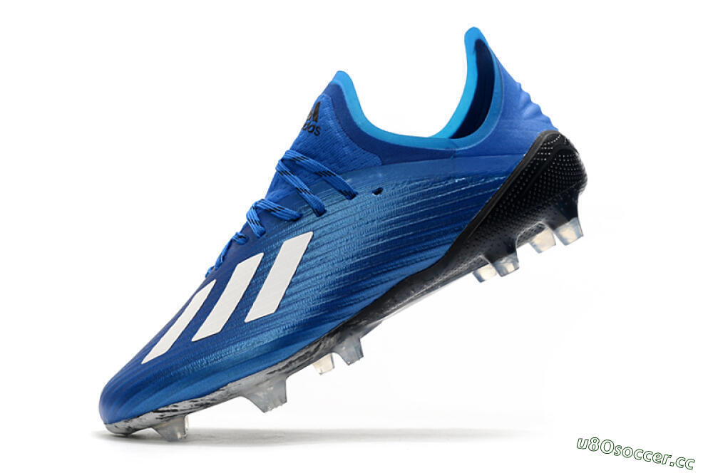 Unisex Adidas X 19.1 FG Firm Ground Low-Tops Football Boots - Blue/White/Black 5