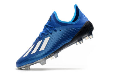 Unisex Adidas X 19.1 FG Firm Ground Low-Tops Football Boots - Blue/White/Black