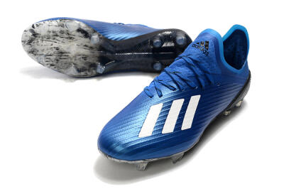 Unisex Adidas X 19.1 FG Firm Ground Low-Tops Football Boots - Blue/White/Black