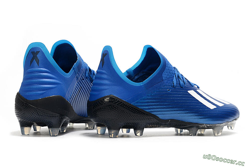 Unisex Adidas X 19.1 FG Firm Ground Low-Tops Football Boots - Blue/White/Black 6