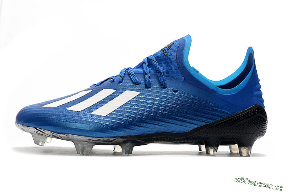 Unisex Adidas X 19.1 FG Firm Ground Low-Tops Football Boots - Blue/White/Black 0
