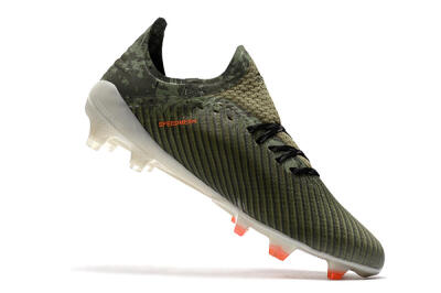 Unisex Adidas X 19.1 FG Firm Ground Low-Tops Football Boots - Green/Orange/White