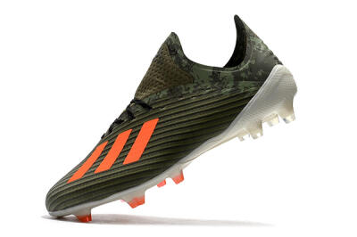 Unisex Adidas X 19.1 FG Firm Ground Low-Tops Football Boots - Green/Orange/White