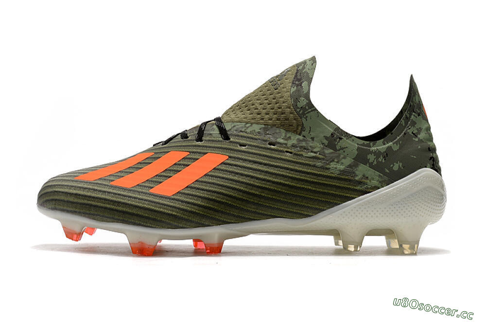Unisex Adidas X 19.1 FG Firm Ground Low-Tops Football Boots - Green/Orange/White 0