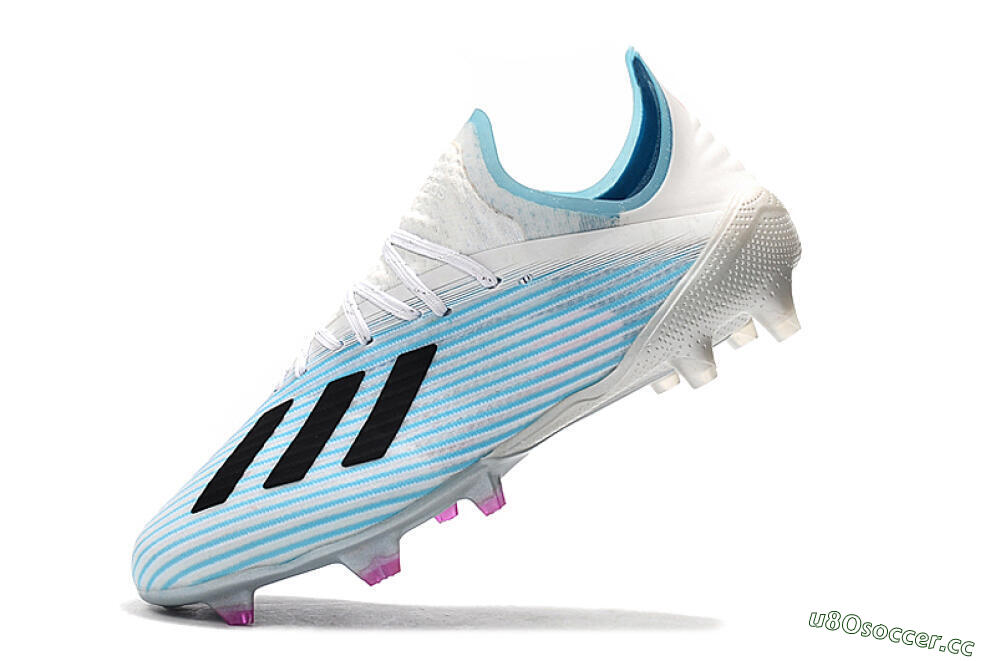 Unisex Adidas X 19.1 FG Firm Ground Low-Tops Football Boots - Jade/Black/White 8