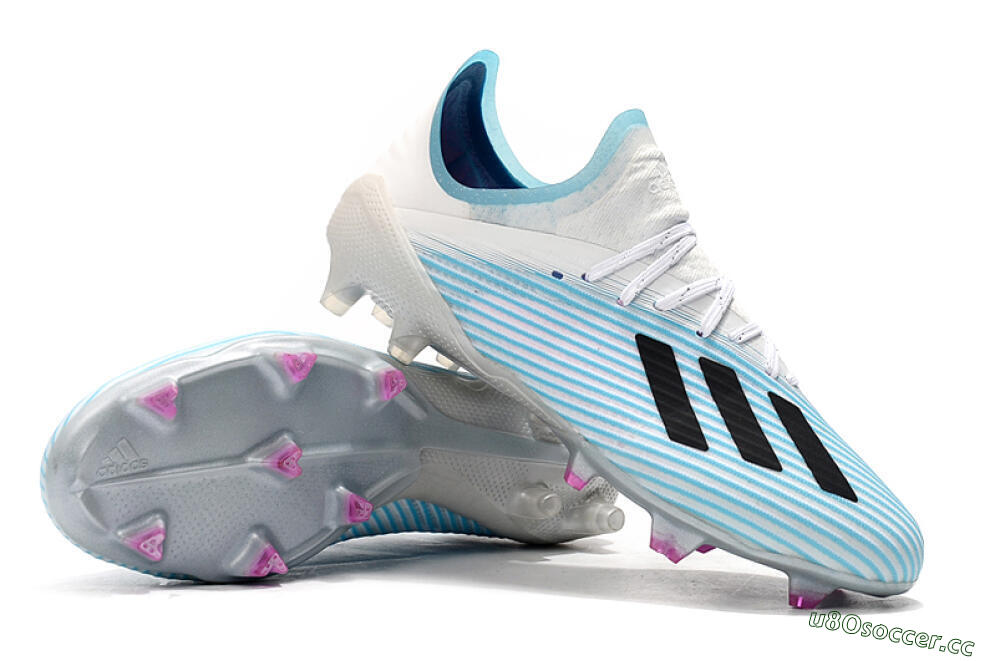Unisex Adidas X 19.1 FG Firm Ground Low-Tops Football Boots - Jade/Black/White 4