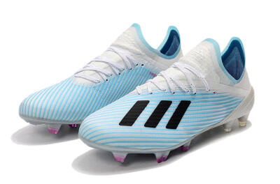 Unisex Adidas X 19.1 FG Firm Ground Low-Tops Football Boots - Jade/Black/White