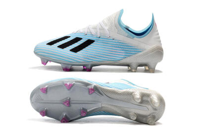 Unisex Adidas X 19.1 FG Firm Ground Low-Tops Football Boots - Jade/Black/White