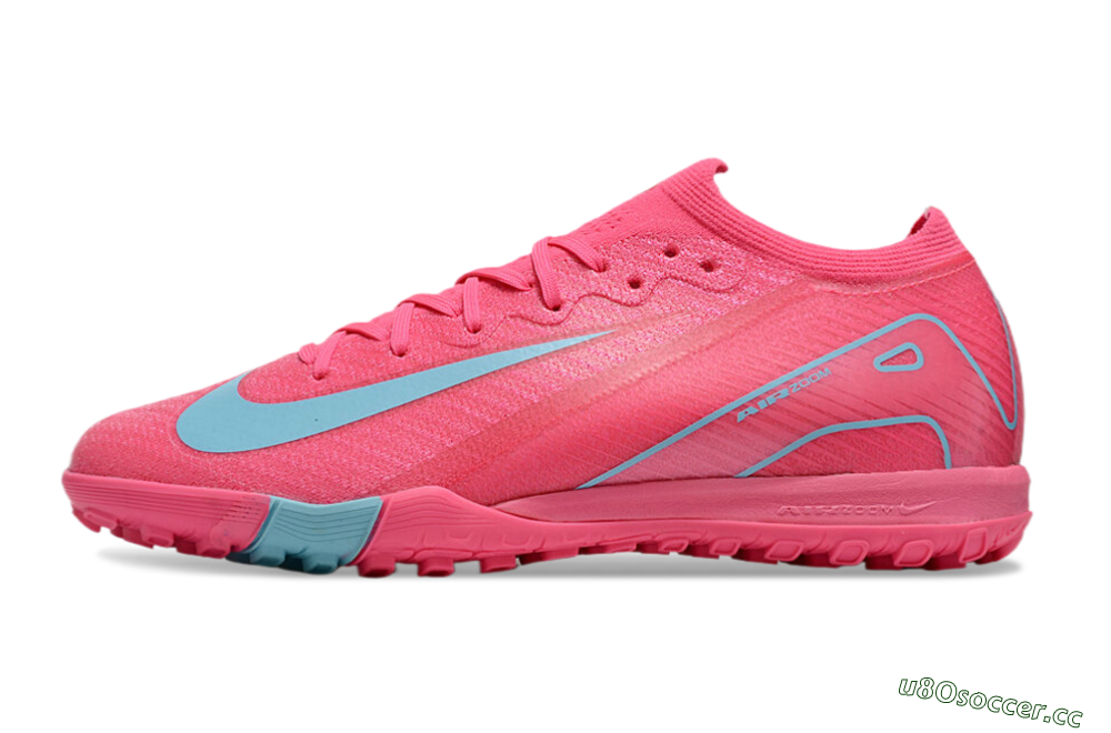 Men's Nike Air Zoom Mercurial Vapor 16 Elite TF Artificial Turf Low-Tops Football Shoes - Pink/Red/Jade 2