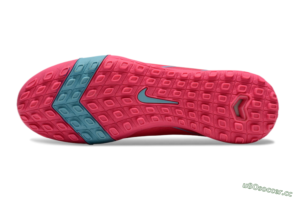 Men's Nike Air Zoom Mercurial Vapor 16 Elite TF Artificial Turf Low-Tops Football Shoes - Pink/Red/Jade 5