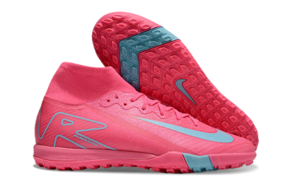 Men's Nike Air Zoom Mercurial Superfly 10 Elite TF Artificial Turf High-Tops Football Shoes - Pink/Red/Jade