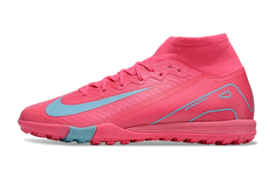 Men's Nike Air Zoom Mercurial Superfly 10 Elite TF Artificial Turf High-Tops Football Shoes - Pink/Red/Jade
