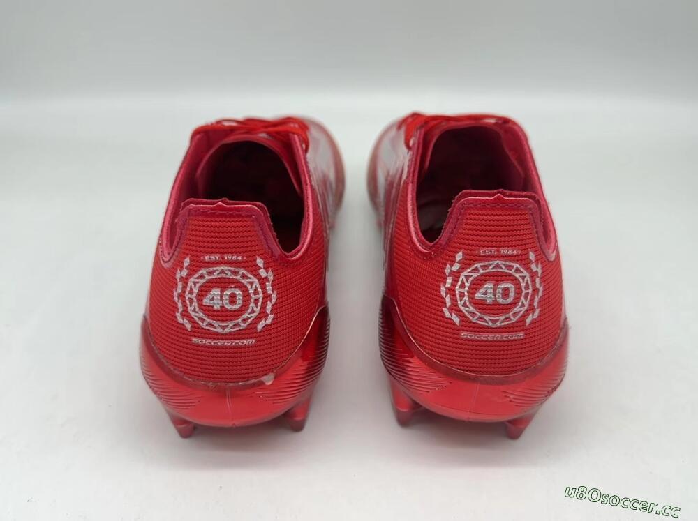 Men's Adidas F50 Elite FG Firm Ground Low-Tops Football Boots - Red/Silver/White