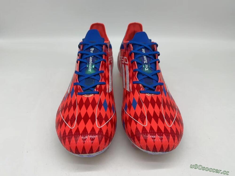 Men's Adidas F50 Elite FG Firm Ground Low-Tops Football Boots - Red/White/Blue