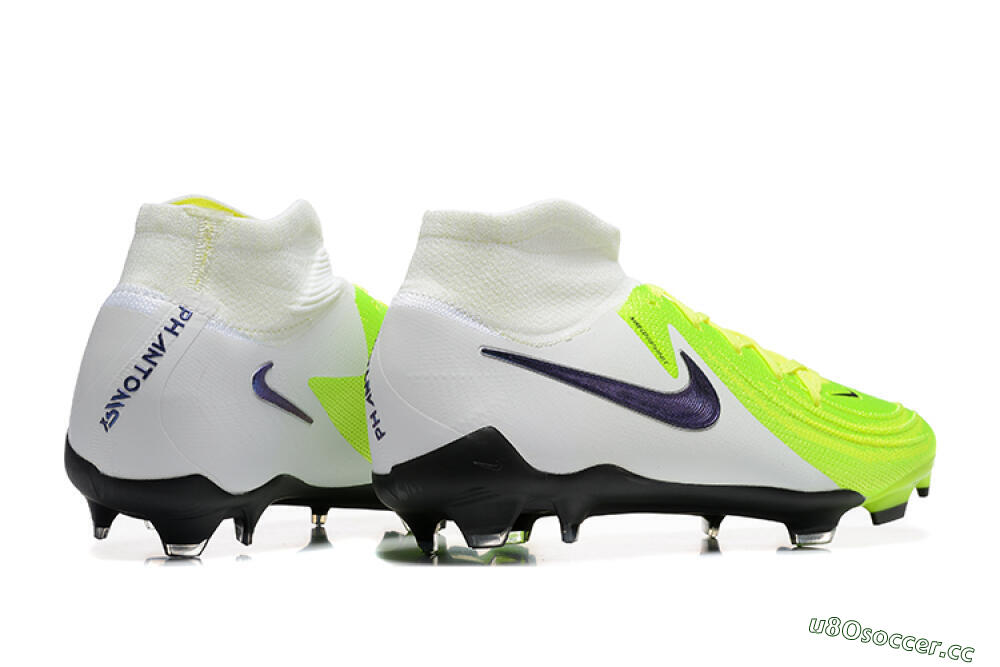 Men's Nike Phantom Luna Elite FG Firm Ground High-Tops Football Boots - Yellow/Blue/White 9