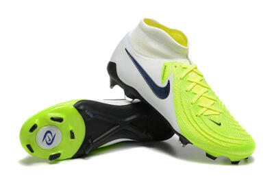 Men's Nike Phantom Luna Elite FG Firm Ground High-Tops Football Boots - Yellow/Blue/White