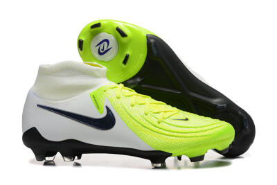 Men's Nike Phantom Luna Elite FG Firm Ground High-Tops Football Boots - Yellow/Blue/White