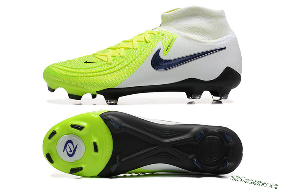 Men's Nike Phantom Luna Elite FG Firm Ground High-Tops Football Boots - Yellow/Blue/White 1